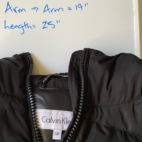 Calvin Klein Womens Black Downfill Puffy Hooded Winter Coat. Sz S - Picture 16 of 16